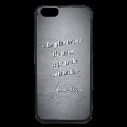 Coque iPhone 6 Premium Brave Noir Citation Oscar Wilde
