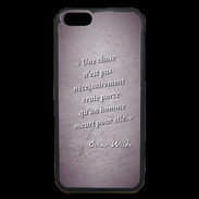 Coque iPhone 6 Premium Chose vraie Violet Citation Oscar Wilde