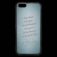 Coque iPhone 6 Premium Chose vraie Turquoise Citation Oscar Wilde