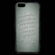 Coque iPhone 6 Premium Dramatique vieillesse Vert Citation Oscar Wilde