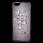 Coque iPhone 6 Premium Dramatique vieillesse Violet Citation Oscar Wilde