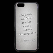 Coque iPhone 6 Premium Femmes comprises Gris Citation Oscar Wilde