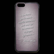 Coque iPhone 6 Premium Les livres Violet Citation Oscar Wilde