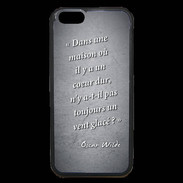 Coque iPhone 6 Premium Maison coeur Noir Citation Oscar Wilde