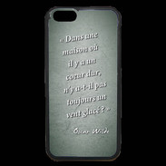 Coque iPhone 6 Premium Maison coeur Vert Citation Oscar Wilde