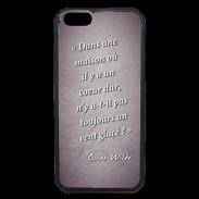 Coque iPhone 6 Premium Maison coeur Violet Citation Oscar Wilde