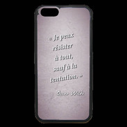 Coque iPhone 6 Premium Résister Rose Citation Oscar Wilde