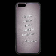Coque iPhone 6 Premium Résister Violet Citation Oscar Wilde