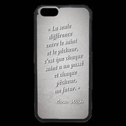 Coque iPhone 6 Premium Saint pêcheur Gris Citation Oscar Wilde