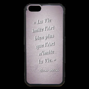 Coque iPhone 6 Premium Vie art Rose Citation Oscar Wilde