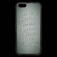 Coque iPhone 6 Premium Vie art Vert Citation Oscar Wilde