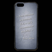 Coque iPhone 6 Premium Jeuness folie Bleu Citation Oscar Wilde