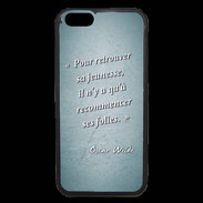 Coque iPhone 6 Premium Jeuness folie Turquoise Citation Oscar Wilde