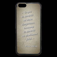 Coque iPhone 6 Premium Sincérité fatale Sepia Citation Oscar Wilde