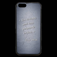 Coque iPhone 6 Premium Ami poignardée Bleu Citation Oscar Wilde