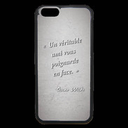 Coque iPhone 6 Premium Ami poignardée Gris Citation Oscar Wilde