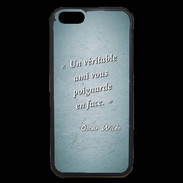 Coque iPhone 6 Premium Ami poignardée Turquoise Citation Oscar Wilde