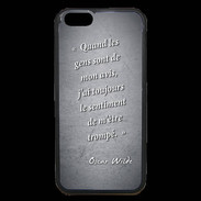 Coque iPhone 6 Premium Avis gens Noir Citation Oscar Wilde