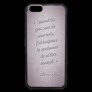 Coque iPhone 6 Premium Avis gens Rose Citation Oscar Wilde