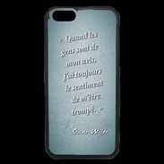 Coque iPhone 6 Premium Avis gens Turquoise Citation Oscar Wilde