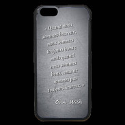 Coque iPhone 6 Premium Bons heureux Noir Citation Oscar Wilde