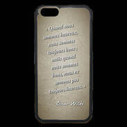 Coque iPhone 6 Premium Bons heureux Sepia Citation Oscar Wilde