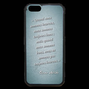 Coque iPhone 6 Premium Bons heureux Turquoise Citation Oscar Wilde