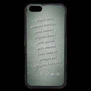 Coque iPhone 6 Premium Bons heureux Vert Citation Oscar Wilde