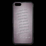 Coque iPhone 6 Premium Bons heureux Violet Citation Oscar Wilde