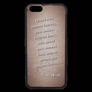 Coque iPhone 6 Premium Bons heureux Rouge Citation Oscar Wilde