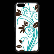 Coque iPhone 6 Premium motif floral bleu clair