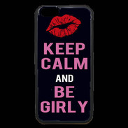 Coque iPhone 6 Premium Keep Calm Girly Noir