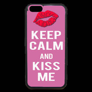 Coque iPhone 6 Premium Keep Calm Kiss me Rose