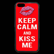 Coque iPhone 6 Premium Keep Calm Kiss me Rouge