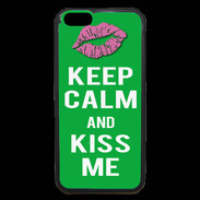 Coque iPhone 6 Premium Keep Calm Kiss me Vert