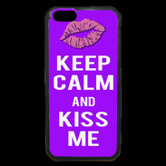 Coque iPhone 6 Premium Keep Calm Kiss me Violet