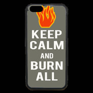 Coque iPhone 6 Premium Keep Calm Burn Gris