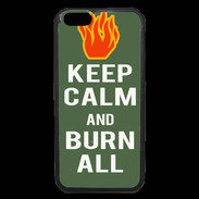 Coque iPhone 6 Premium Keep Calm Burn Kaki