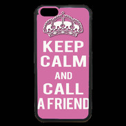 Coque iPhone 6 Premium Keep Calm Call Rose