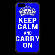 Coque iPhone 6 Premium Keep Calm Carry on Bleu