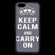 Coque iPhone 6 Premium Keep Calm Carry on Gris