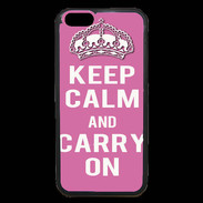 Coque iPhone 6 Premium Keep Calm Carry on Rose