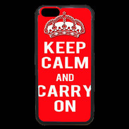 Coque iPhone 6 Premium Keep Calm Carry on Rouge