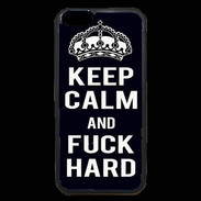 Coque iPhone 6 Premium Keep Calm Fuck hard Noir