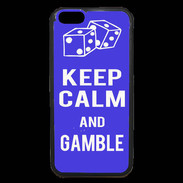 Coque iPhone 6 Premium Keep Calm Gamble Bleu