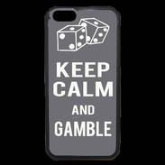 Coque iPhone 6 Premium Keep Calm Gamble Gris