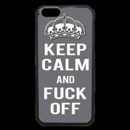 Coque iPhone 6 Premium Keep Calm Fuck Off Gris