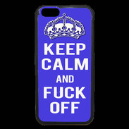 Coque iPhone 6 Premium Keep Calm Fuck off bleu