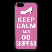 Coque iPhone 6 Premium Keep Calm Go Shopping Rose