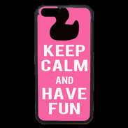 Coque iPhone 6 Premium Keep Calm Have fun Rose